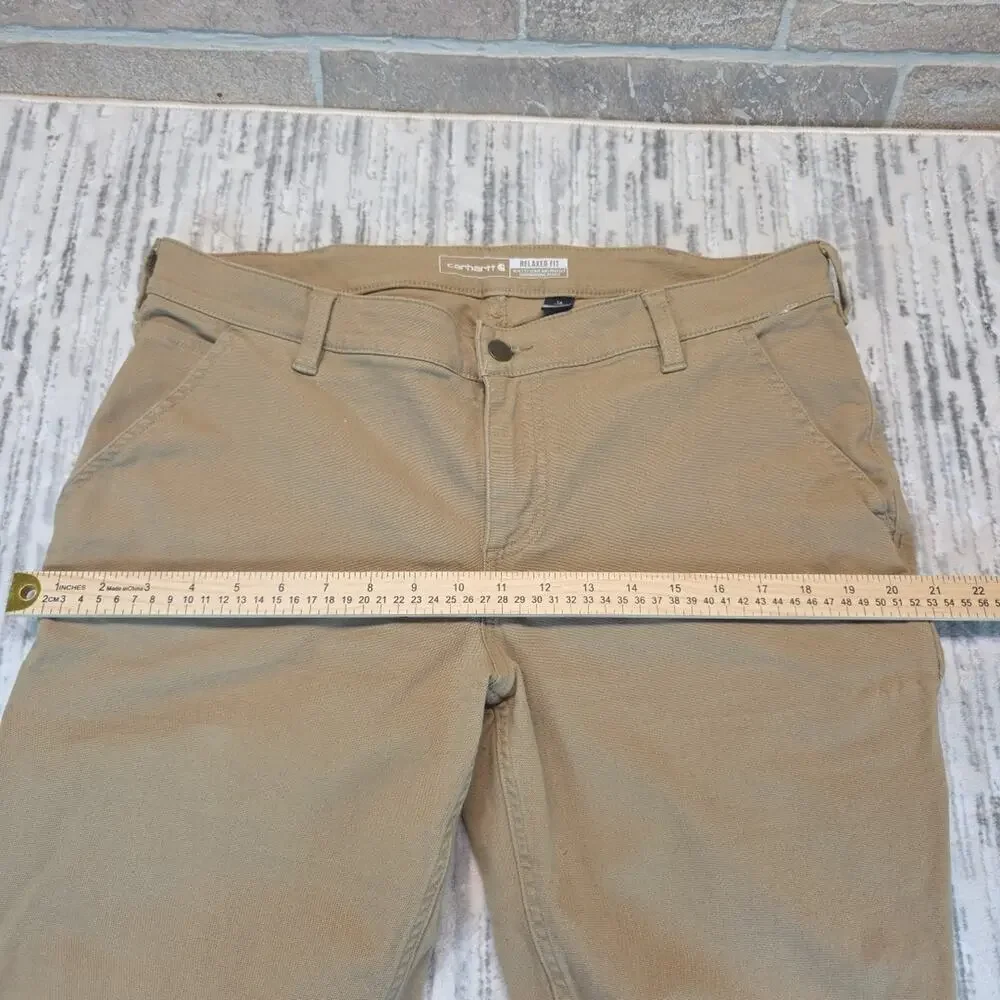 Carhartt Women's Carpenter Pants Tan Original Fit Straight Leg Sz 14 - Picture 13 of 13